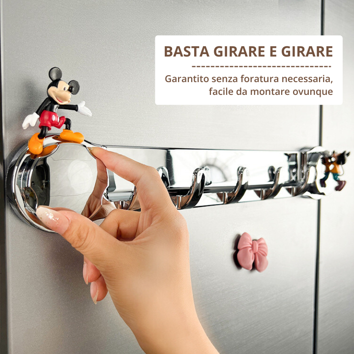 🌂 Supporti in acciaio inox con 5 ganci, comodi e capaci di sostenere fino a 20 kg