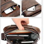 [🔥SCONTO DEL 70% - SOLO OGGI] Borsa A Tracolla Da Uomo In Pelle Vintage