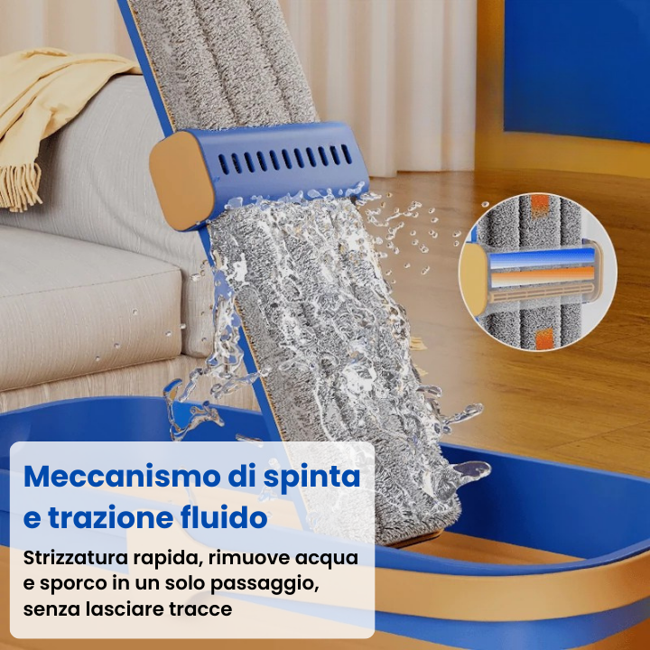 🇮🇹 AQUAMOP PRO™ a 360° - Mocio auto-spremente in acciaio inossidabile tedesco 304