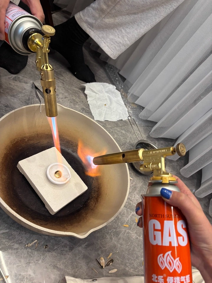 Cannello A Gas Mini In Ottone Con Accensione Automatica
