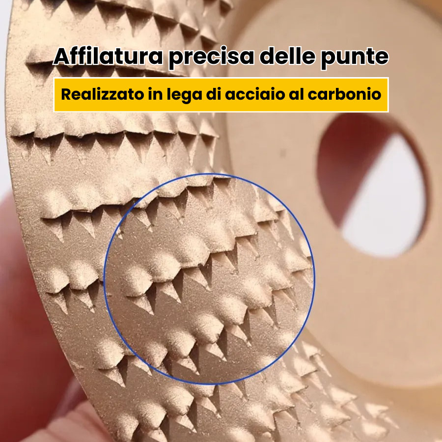 🇮🇹 Set di 3 dischi da smerigliatura in acciaio al carbonio resistente per legno (Piatto - Curva - Pendenza)