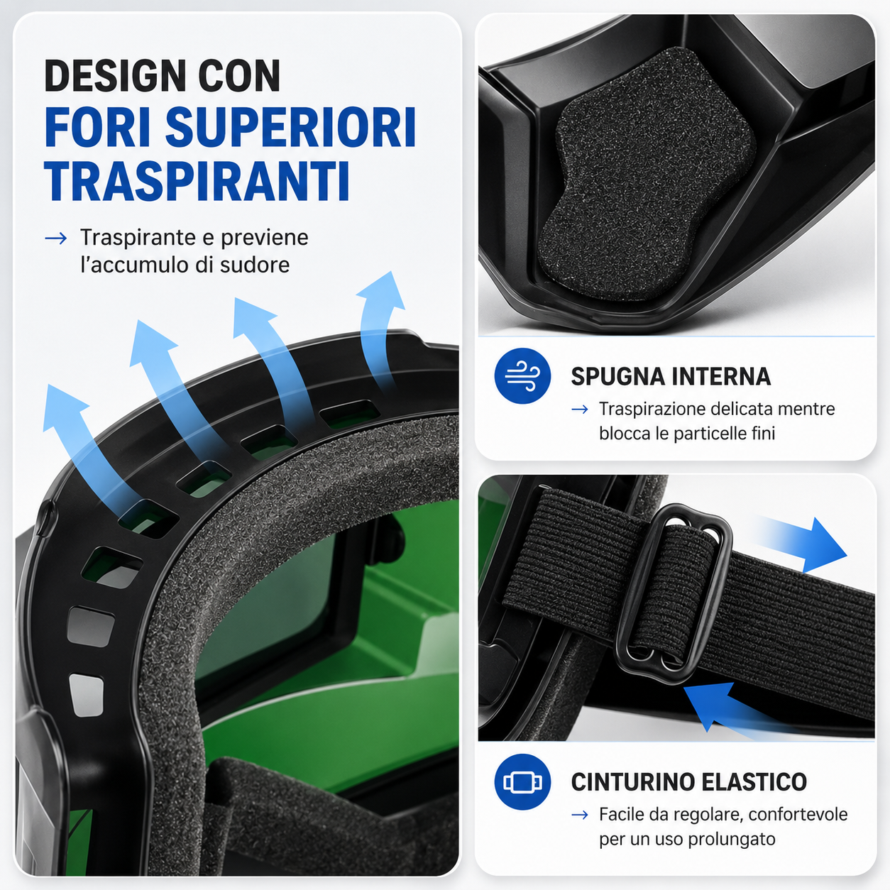 ⚡ Maschera da saldatura autoscurante 0,1 ms – Protezione totale e design smontabile