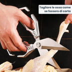 Grandi forbici con lama a forma di diamante, realizzate in solido acciaio inossidabile importato dalla Germania