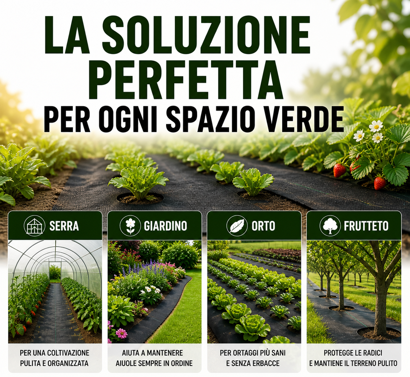 🌱 Telo Anti-Erbacce - Stop Alle Erbacce, Piante Più Forti e Sane