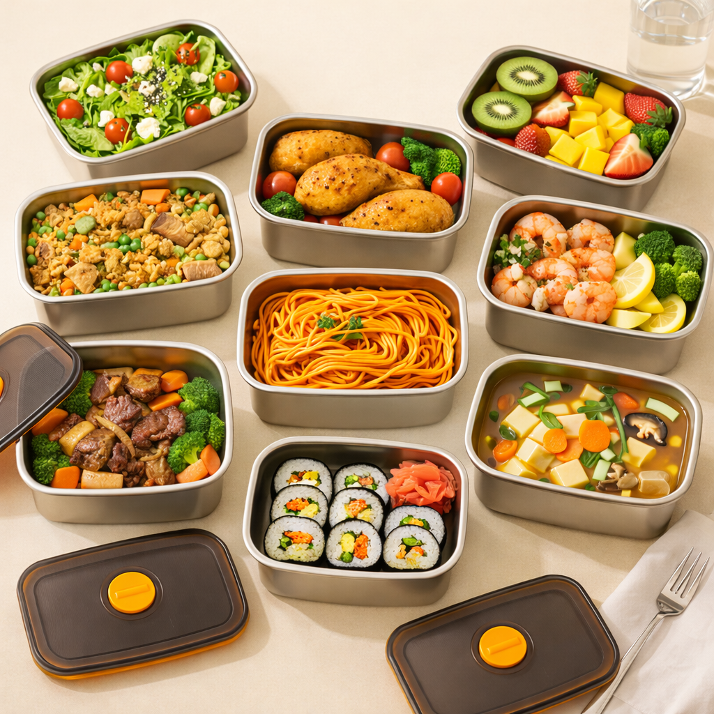 🇮🇹 (Prendi 6 +🎁3 GRATIS) Scatola ermetica in acciaio inox 316 per conservare gli alimenti