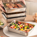 🇮🇹 Contenitore per alimenti da 2000 ml in acciaio inox tedesco massiccio 304