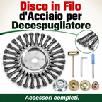 Disco in Filo d’Acciaio per Decespugliatore — Taglio a 360° | Compatibilità Universale