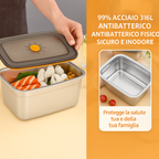 🇮🇹 Contenitori per alimenti in acciaio inossidabile Tedesco 316 con coperchio sottovuoto