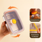 🇮🇹 Contenitori per alimenti in acciaio inossidabile Tedesco 316 con coperchio sottovuoto