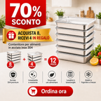 🛍️SUPER OFFERTA | Contenitore Per Alimenti Da 2000 ML In Acciaio Inox Tedesco Massiccio 304