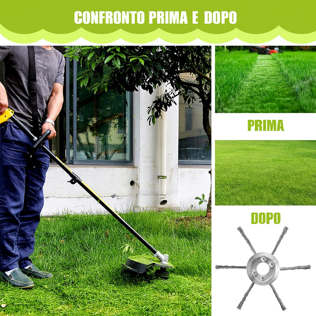 Testina Tagliaerba in Acciaio Intrecciato 6 Fili