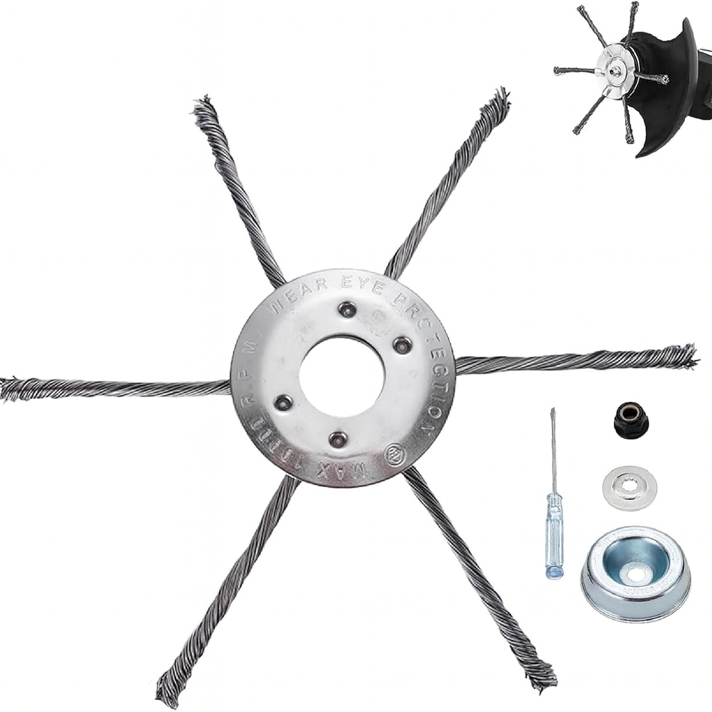 Testina Tagliaerba in Acciaio Intrecciato 6 Fili