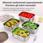 🥗 Contenitore per alimenti in acciaio inossidabile 316 con coperchio sottovuoto