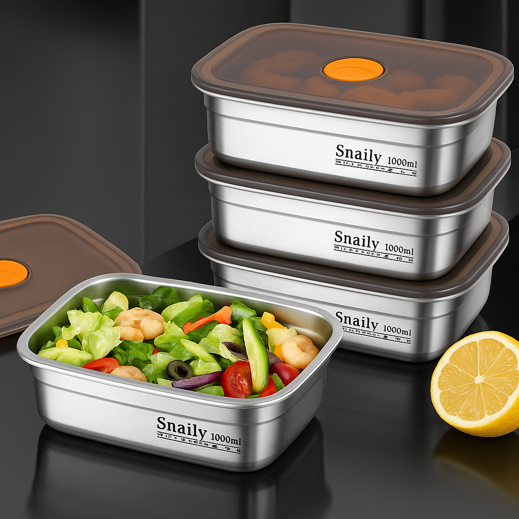 🥗 Contenitore per alimenti in acciaio inossidabile 316 con coperchio sottovuoto