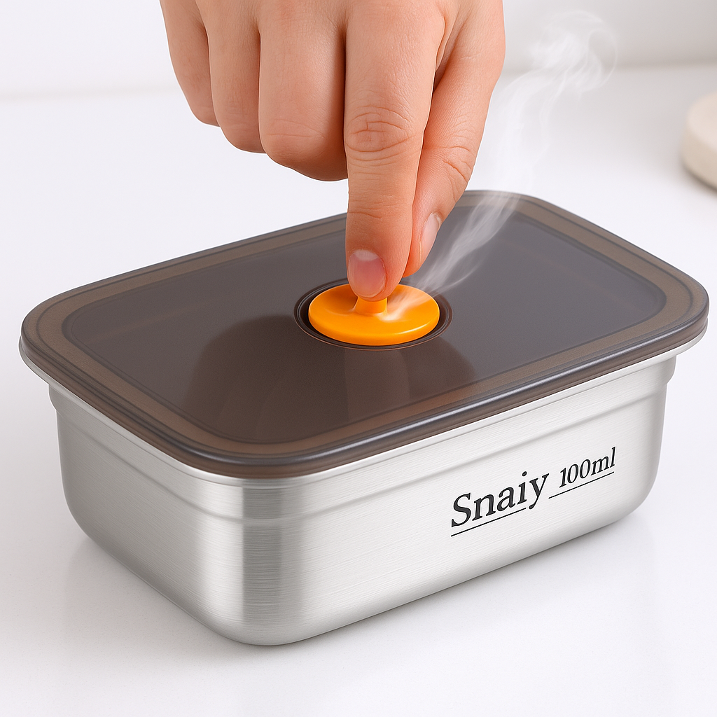 🥗 Contenitore per alimenti in acciaio inossidabile 316 con coperchio sottovuoto