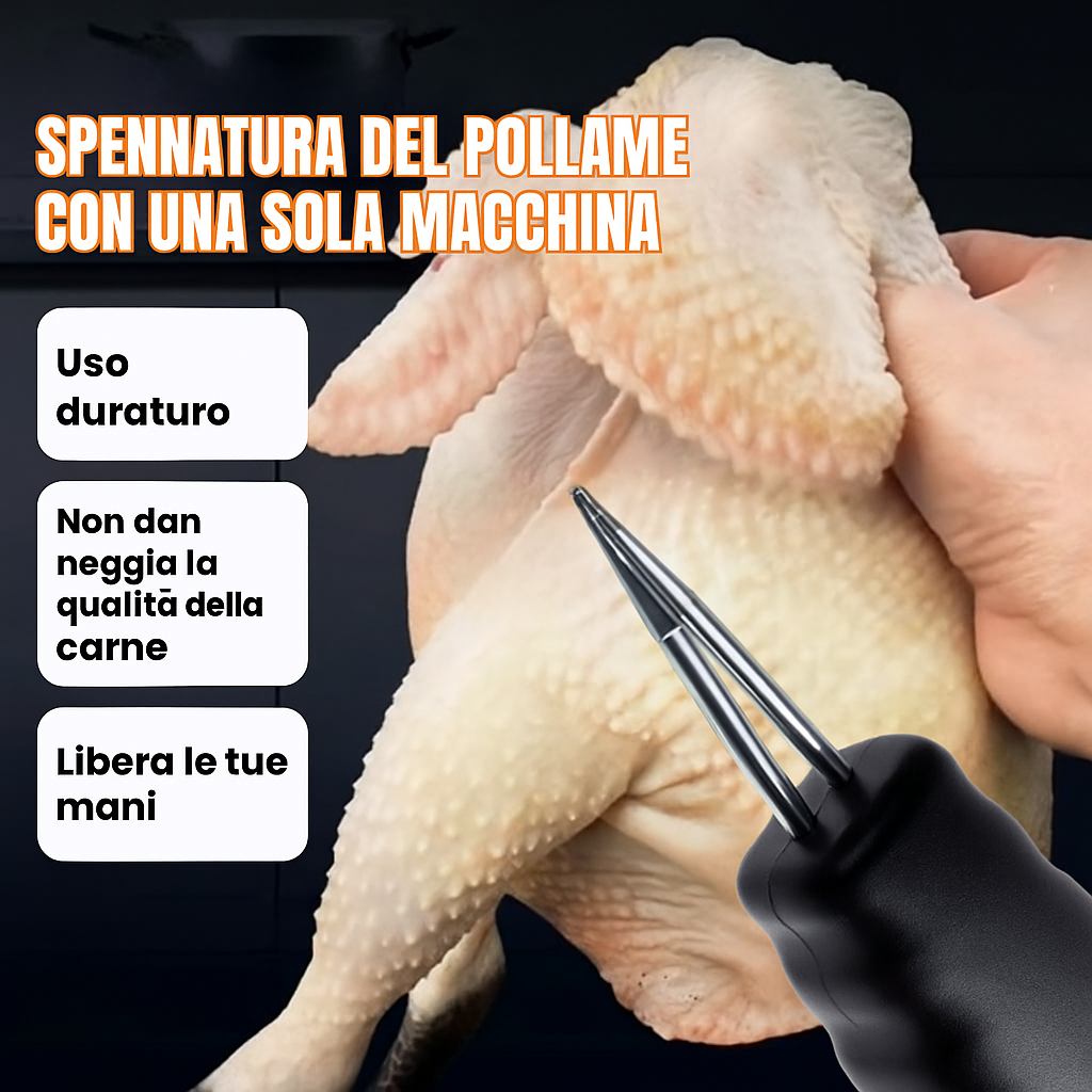 Spennatrice portatile e manuale per pollame