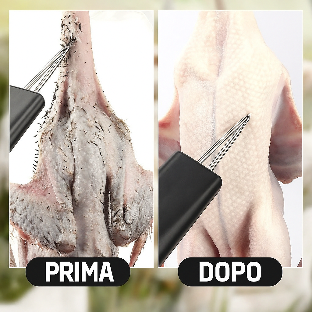 Spennatrice portatile e manuale per pollame