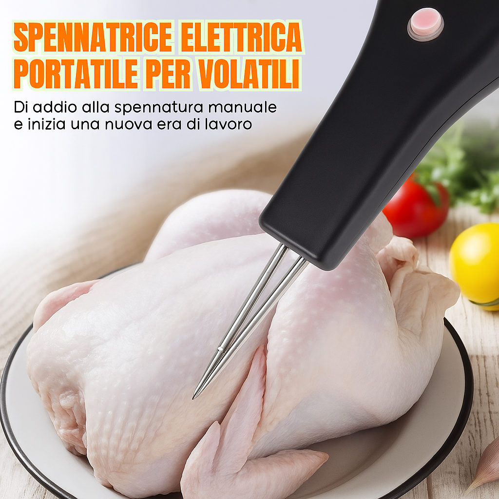 Spennatrice portatile e manuale per pollame