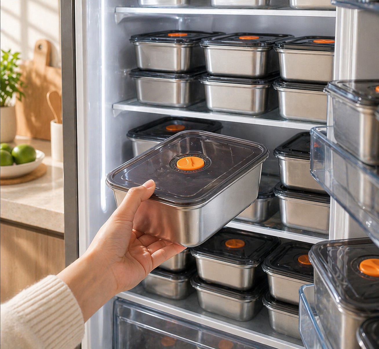 🛍️ Scatola Ermetica In Acciaio Inox Tedesco 316 Per Conservare Gli Alimenti