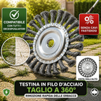⚙️ Disco de Alambre de Acero para Desbrozadora — Corte 360° | Compatible Universal