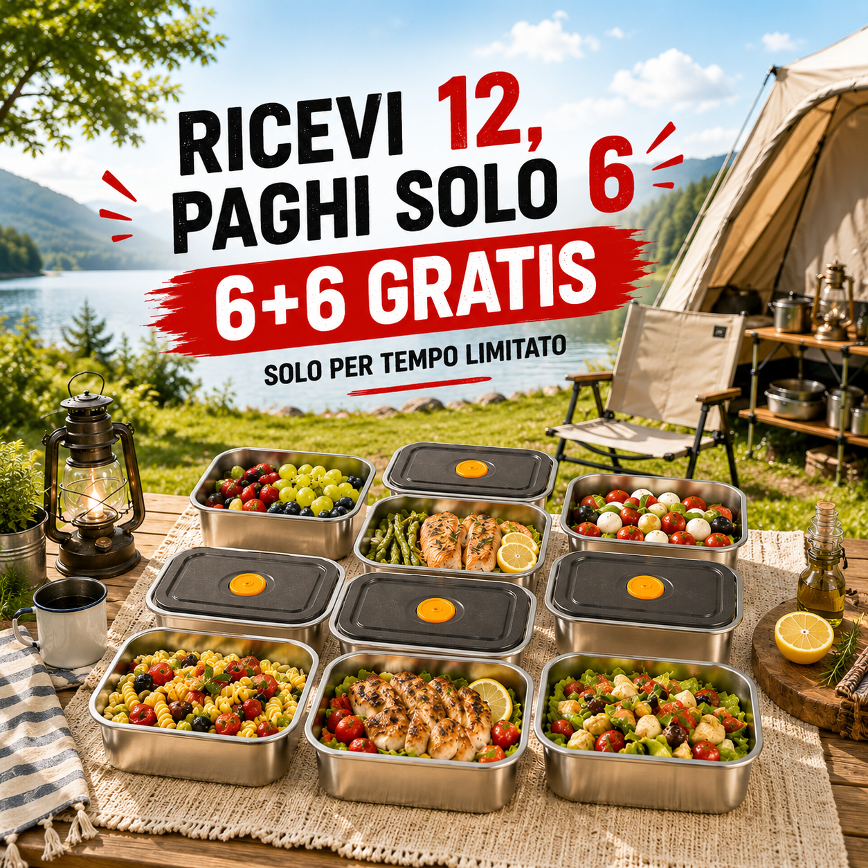 🛍️ Scatola Ermetica In Acciaio Inox Tedesco 316 Per Conservare Gli Alimenti