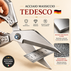 🇮🇹 Grandi forbici con lama a forma di diamante, realizzate in solido acciaio inossidabile importato dalla Germania
