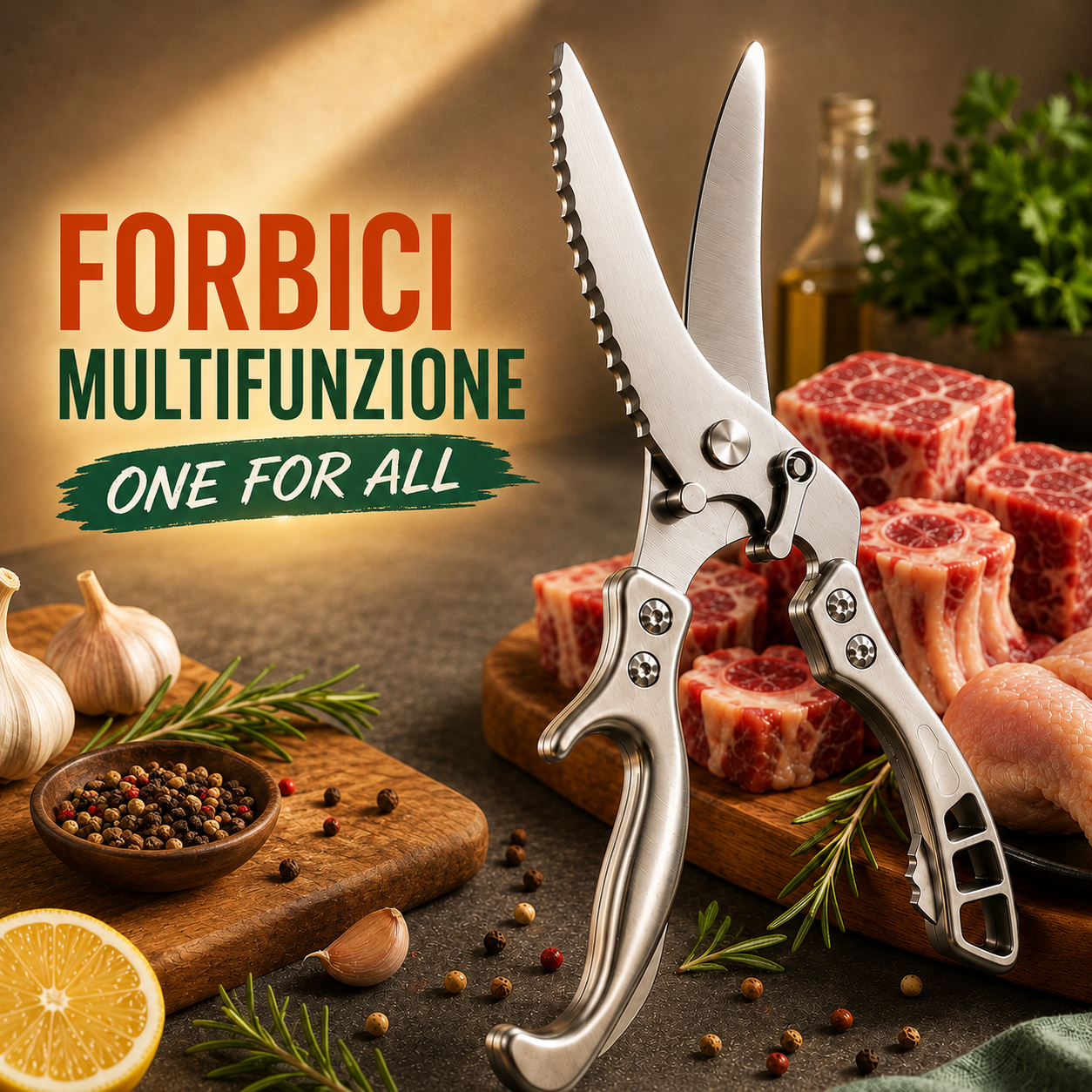 Forbici da Cucina Professionali — Acciaio Inox Tedesco