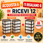 🛍️ Scatola Ermetica In Acciaio Inox Tedesco 316 Per Conservare Gli Alimenti