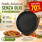 🍳 Padella grill universale per fornelli a gas, piani a induzione e fiamma libera