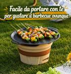 🍳 Padella grill universale per fornelli a gas, piani a induzione e fiamma libera