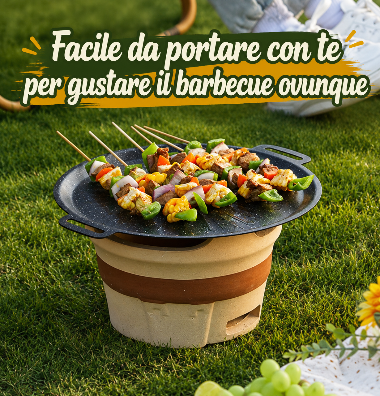 🍳 Padella grill universale per fornelli a gas, piani a induzione e fiamma libera