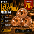 ⚙️ Set di Dischi di Sgrossatura per Legno — Acciaio al Carbonio