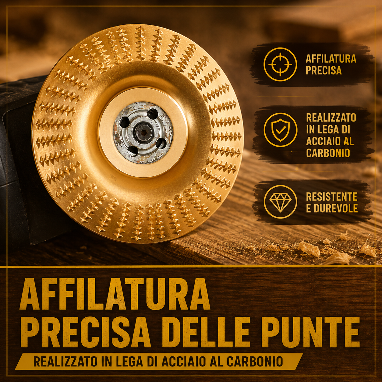⚙️ Set di Dischi di Sgrossatura per Legno — Acciaio al Carbonio