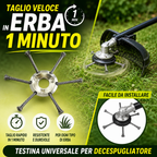 🔥 Testina tagliaerba con 6 lame in acciaio intrecciato inossidabile