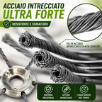 🔥 Testina tagliaerba con 6 lame in acciaio intrecciato inossidabile