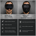 ⛑️ Maschera Da Saldatura Con Oscuramento Automatico 0,1 Ms – Smontabile In 2 Parti, Protezione Totale