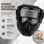 ⛑️ Maschera Da Saldatura Con Oscuramento Automatico 0,1 Ms – Smontabile In 2 Parti, Protezione Totale