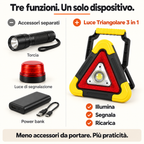 Triangolo di Emergenza per Auto con Luce LED Integrata