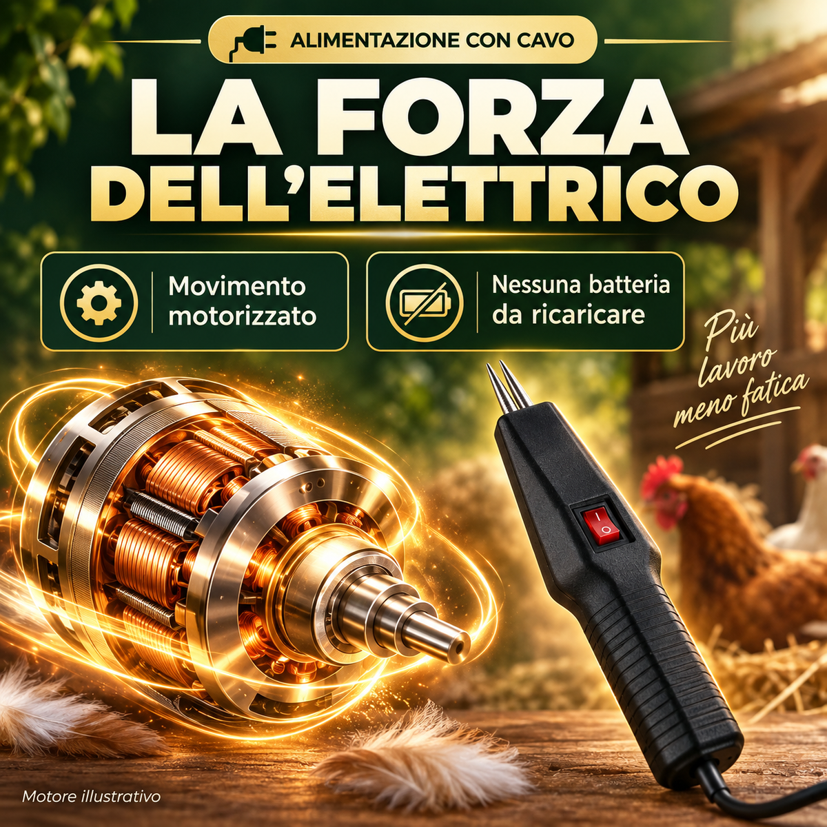 🐔 Spiumatrice Elettrica — 60 Secondi per Volatile