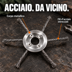 🔥 Testina tagliaerba con 6 lame in acciaio intrecciato inossidabile