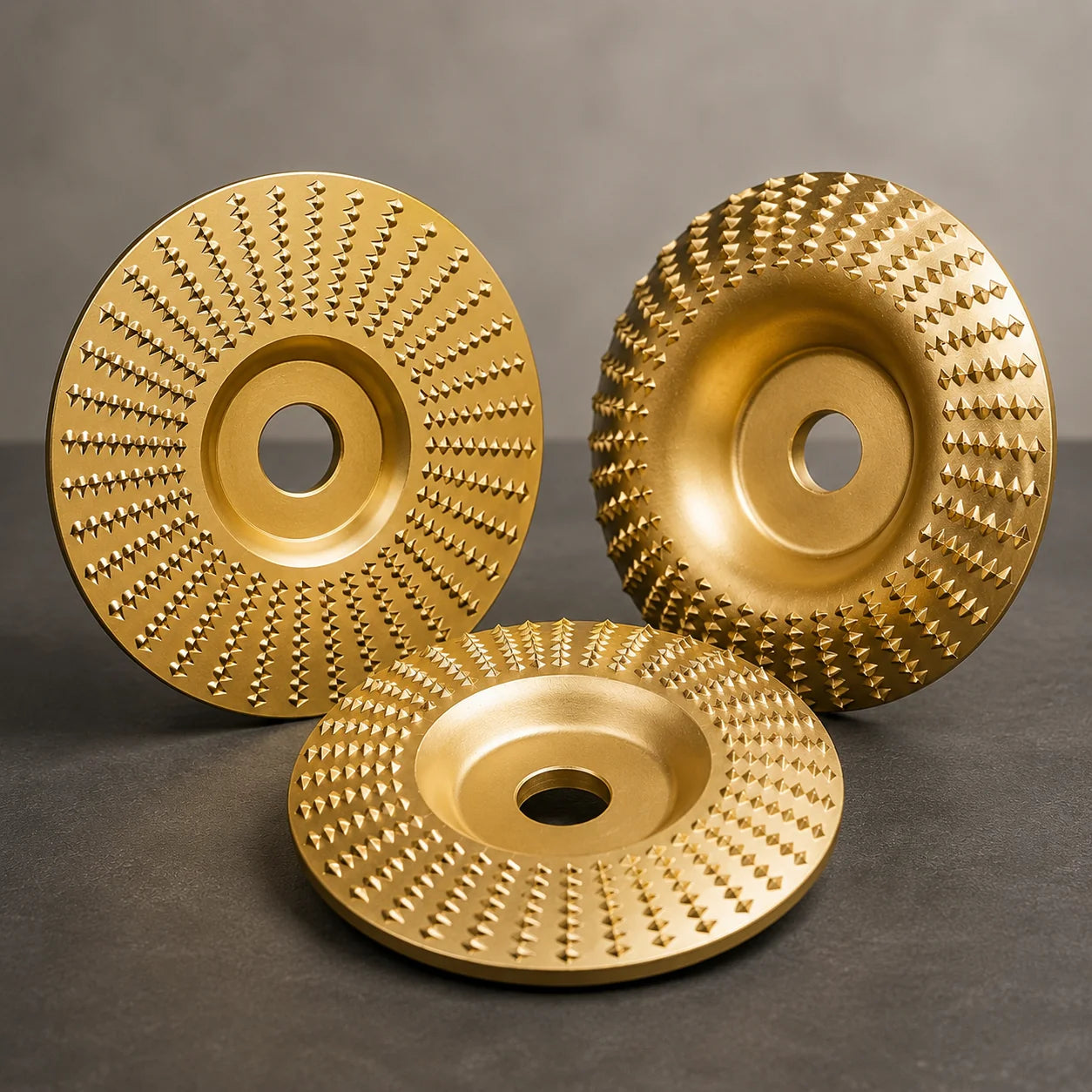 Set di 3 Dischi Abrasivi per Legno – Sgrossatura, Sagomatura e Finitura