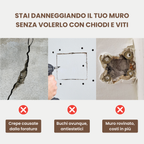 Supporti in acciaio inox con 5 ganci, comodi e capaci di sostenere fino a 20 kg