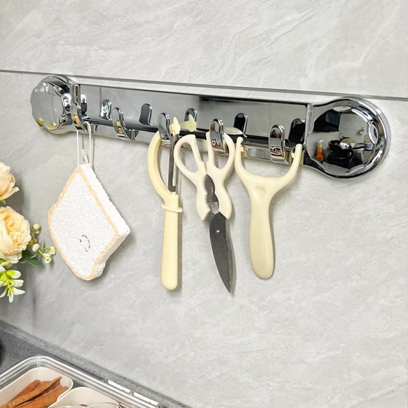 🌂 Supporti in acciaio inox con 5 ganci, comodi e capaci di sostenere fino a 20 kg