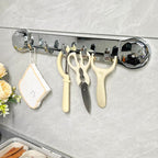 Supporti in acciaio inox con 5 ganci, comodi e capaci di sostenere fino a 20 kg (LTT)