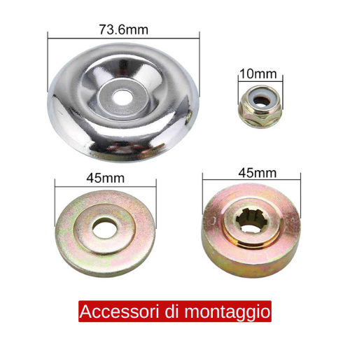 Risparmia fino all'80% del tempo nella cura del giardino – Testina tagliaerba a 6 lame in acciaio, rotazione indipendente, senza rotture né inceppamenti!