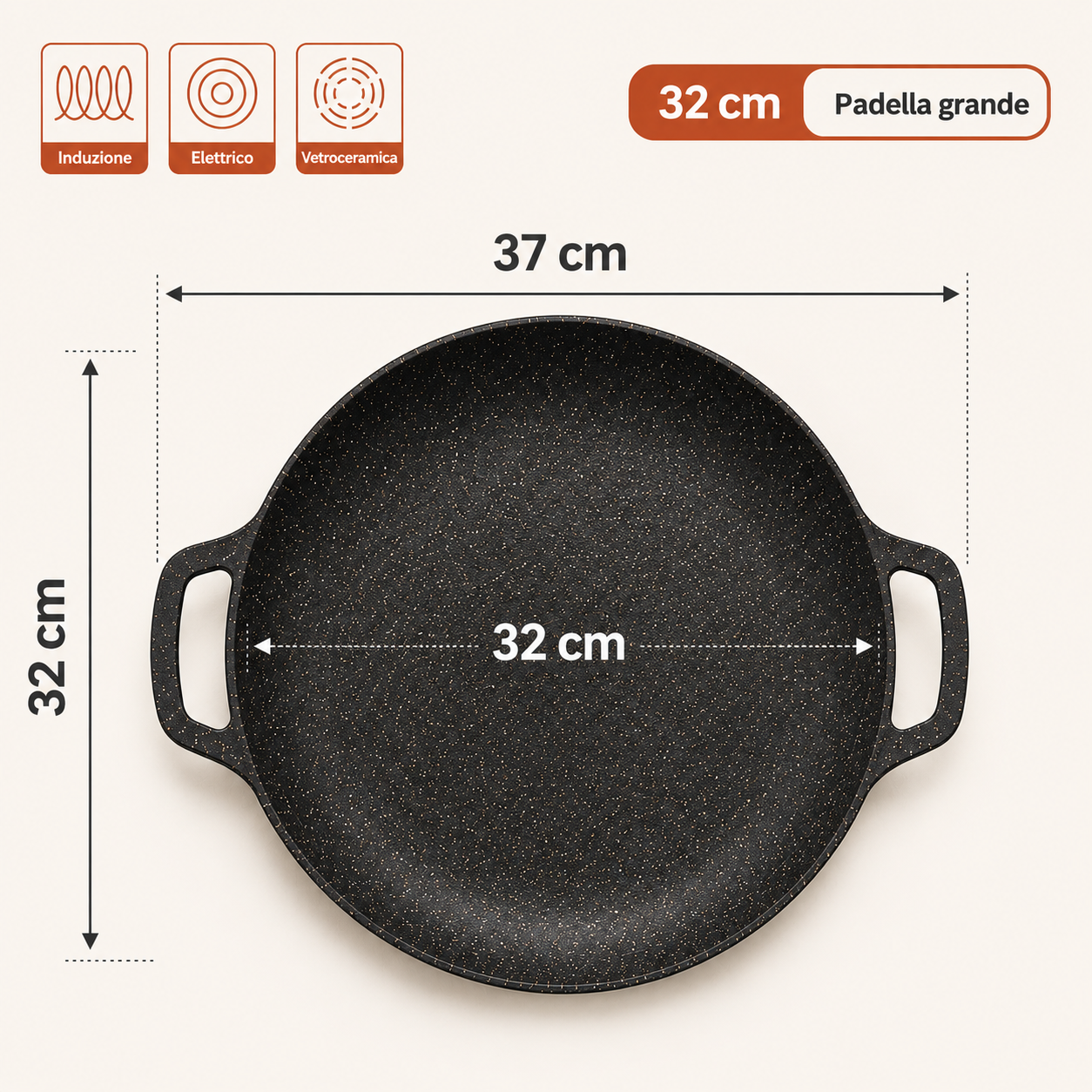 🍳 Padella in pietra Maifan antiaderente a 6 strati compatibile con induzione