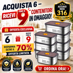 🛡Scatola Ermetica In Acciaio Inox Tedesco 316 Per Conservare Gli Alimenti