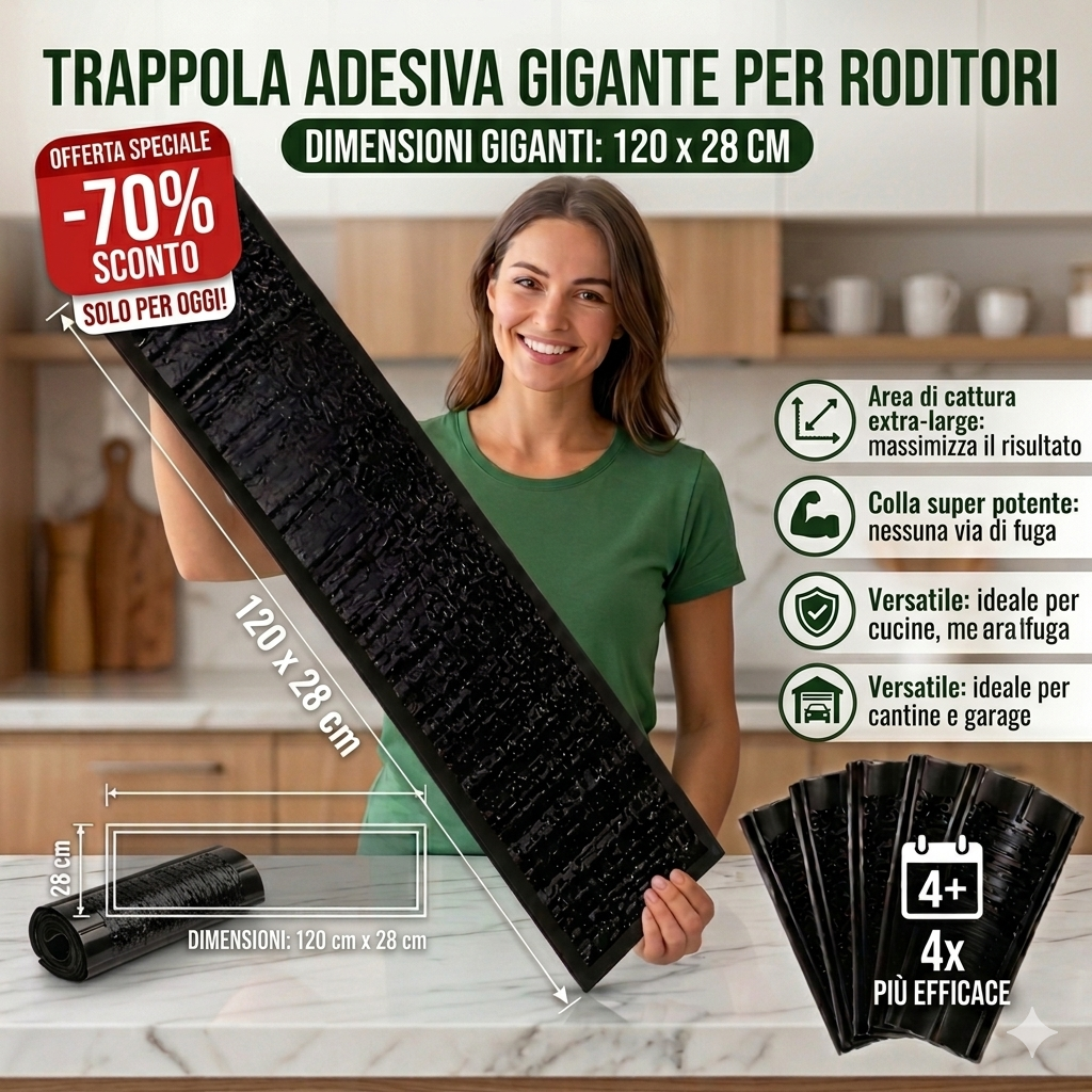 Trappole Adesive Professionali Maxi – 120×27,5 cm | Alta Capacità di Cattura