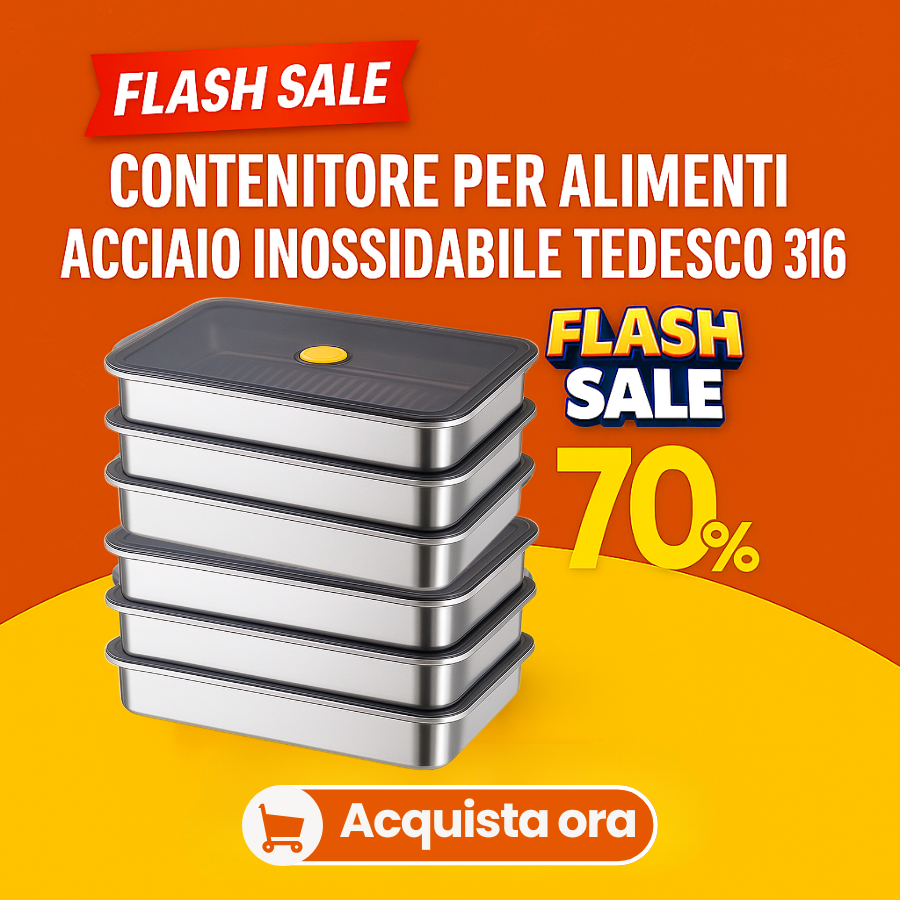 [Set 6 + 🎁 3 Gratis] Vassoio per alimenti in acciaio inossidabile 316 (22,5*15*6 cm)