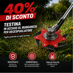 Testina decespugliatore 6 lame in acciaio manganese